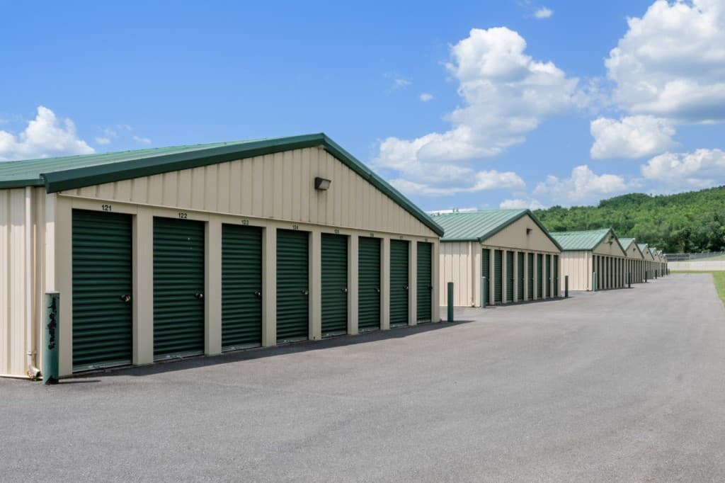 Drive-up storage units at Gansett Storage